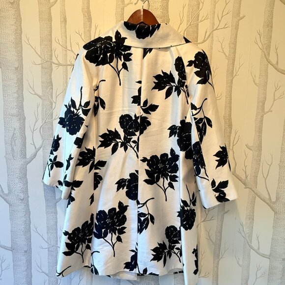 Banana Republic Floral Silk Topper Coat-- Size Large - Picture 5 of 12